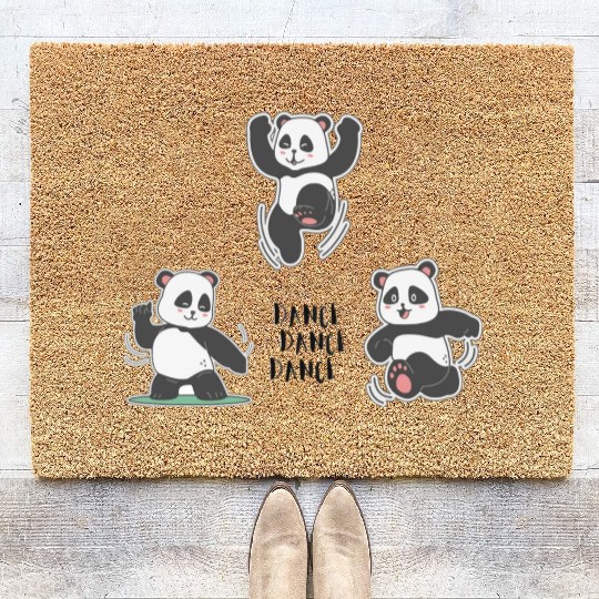 Happy panda Coir Doormats