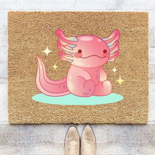 Axolotl Relax Design for Axolotl Lovers Coir Doormats