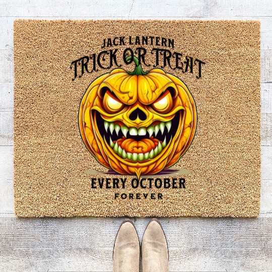 Jack Lantern Black 1 Coir Doormats