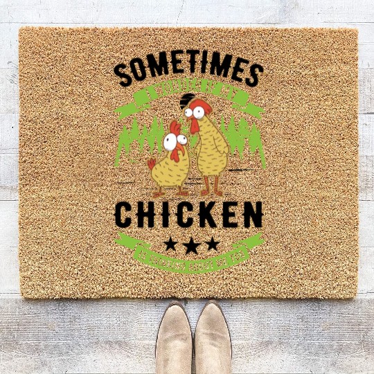 Chickens Chicken Farm Farmer Coir Doormats
