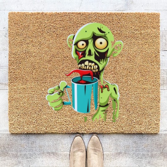 green zombie Coir Doormats