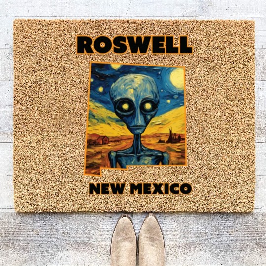 Roswell New Mexico - Alien Coir Doormats