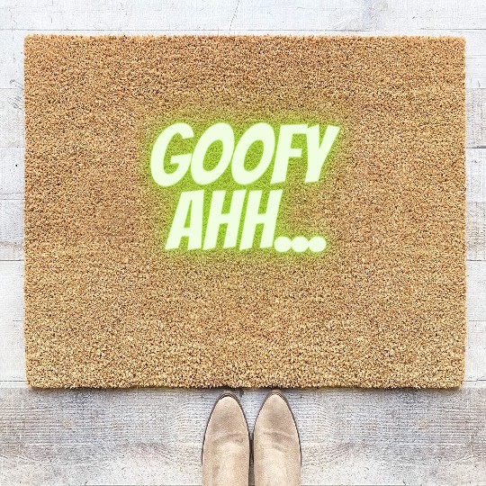 Gooeey Green Goofy Ahh Coir Doormats