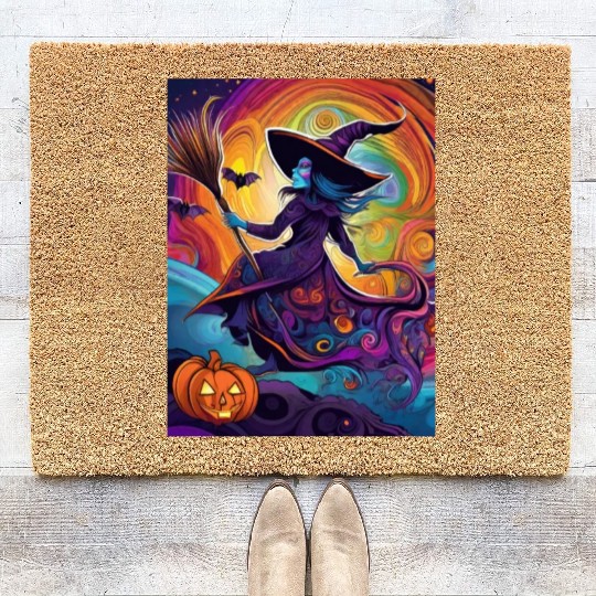 Halloween Witch Coir Doormats