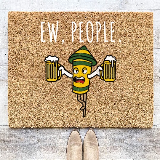 Ew People Drunk Firecracker Beer Coir Doormats
