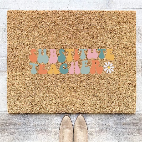 Substitute Teacher Replacement Educator Coir Doormats