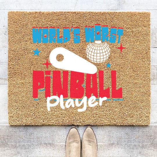 World s Worst Pinball Player Coir Doormats