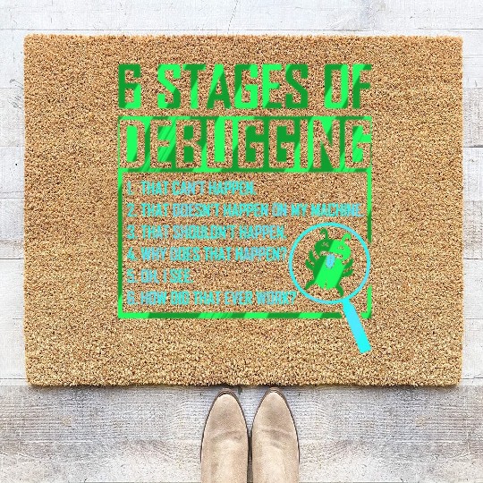Programmer Funny Gift for Software Developers Coir Doormats