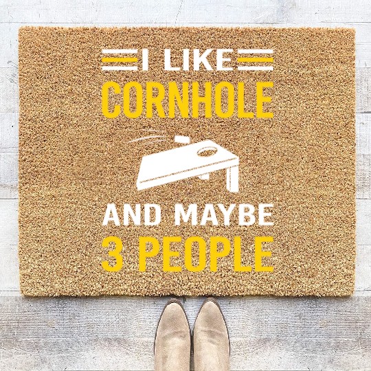3 People Cornhole Coir Doormats