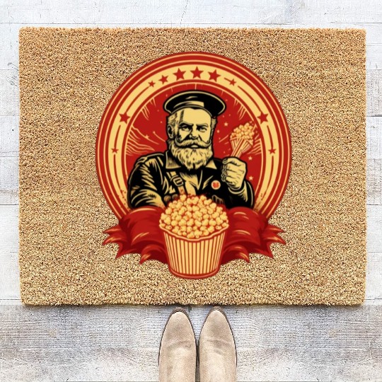 Popcorn Communist Propaganda #1 Coir Doormats