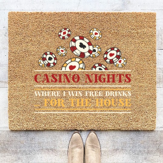 Poker Casino Poker Player Gambling Roulette Coir Doormats