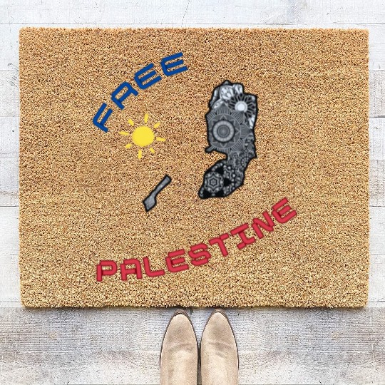 FREE PALESTINE, FREE GAZA PALESTINE. Coir Doormats