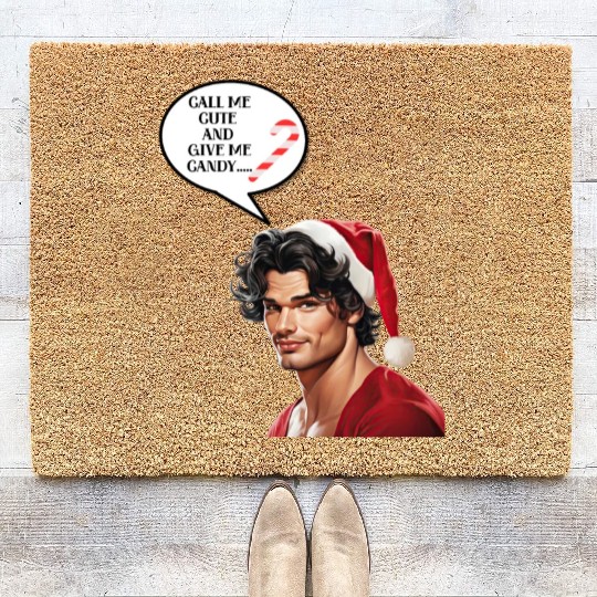 Christmas Nice Cute and Handsome Man Coir Doormats