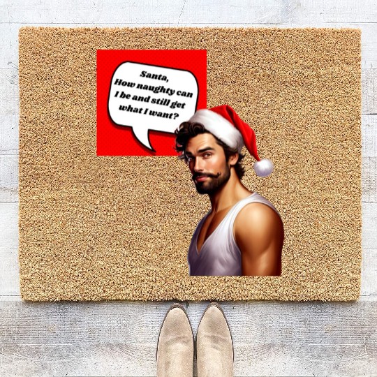 Christmas Nice Cute and Handsome Man Coir Doormats