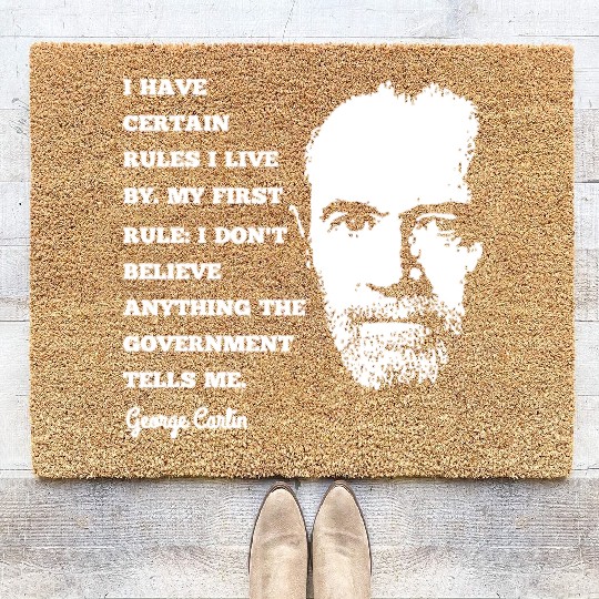 George Carlin Comedy Legend Coir Doormats