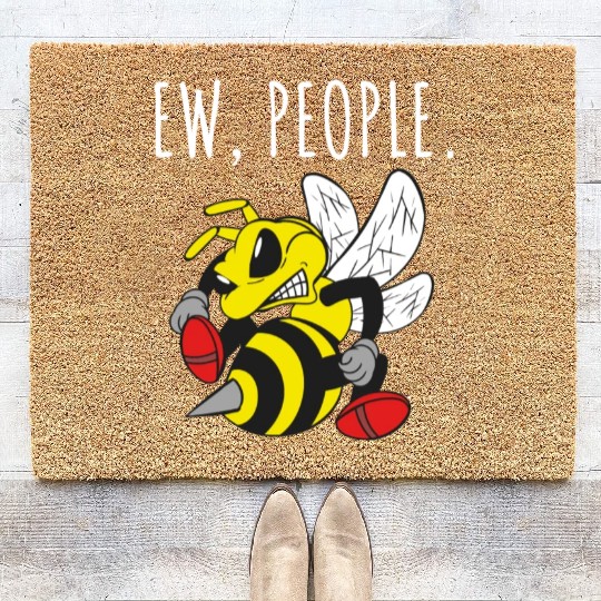 Ew People Angry Bee Coir Doormats
