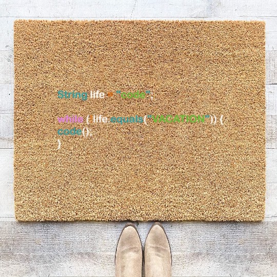 Funny Programmer Nerd Computer Science Programming Coir Doormats