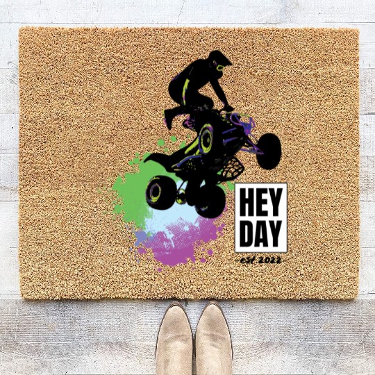 ATV/Quad " Airborne" style logo. By "Hey Day" Coir Doormats