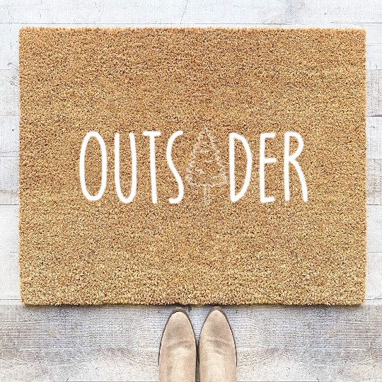 Outsider Camping Hiking Retro Mountains Camp Coir Doormats