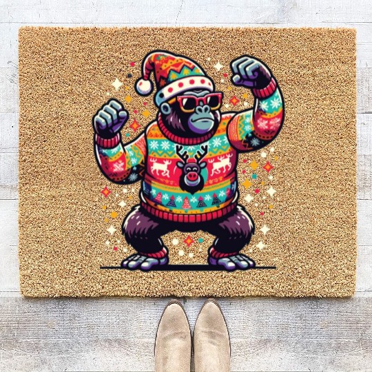 Gorilla With Sunglasses Coir Doormats