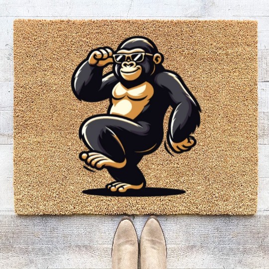 Gorilla With Sunglasses Coir Doormats
