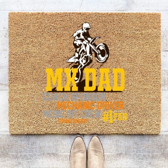 Mx Dad Motocross Supercross Papa Coir Doormats