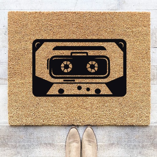 A vintage cassette tape Coir Doormats