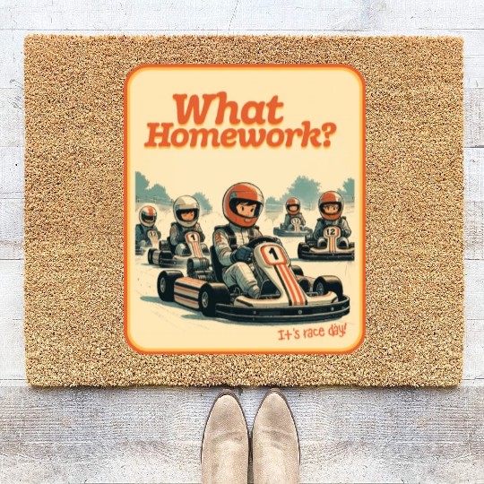 What Homework? It’s Race Day! Coir Doormats