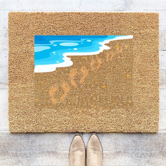 Faithful Steps in Sand Jesus Coir Doormats