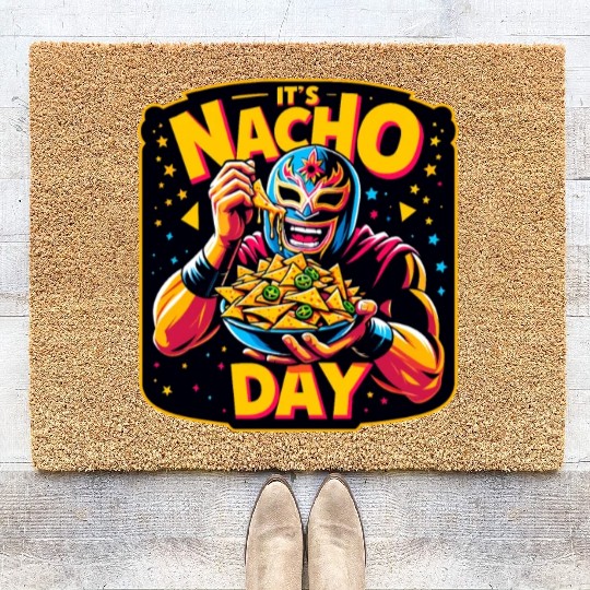 Mexican Wrestling Wrestler Lucha Libre Nacho Coir Doormats