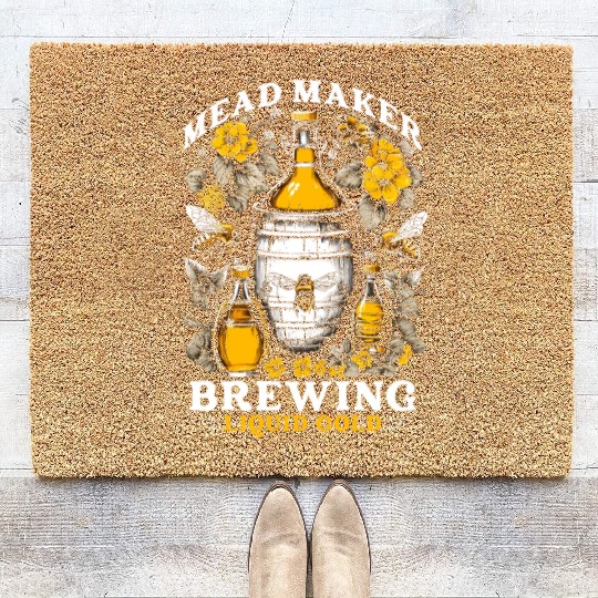 Beekeeping Bee Honey Wine Producer Mead Maker Coir Doormats