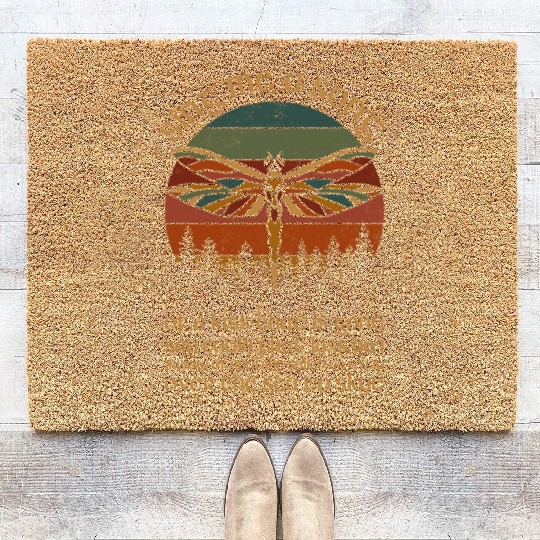 Outlander Theme Sing Me A Song Trees Dragonfly Coir Doormats