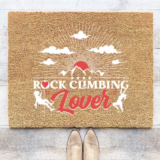 Rock Climbing Lover Coir Doormats