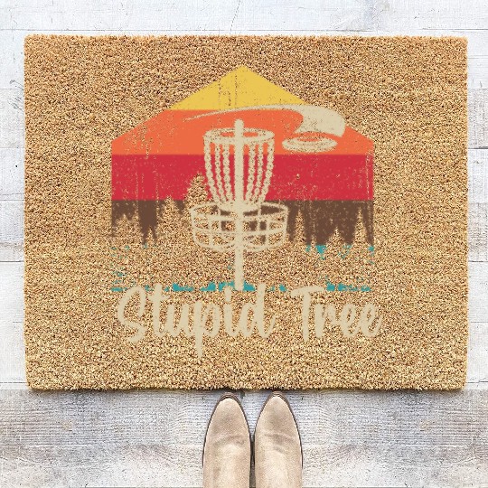 Stupid Tree Disc Golf Coir Doormats