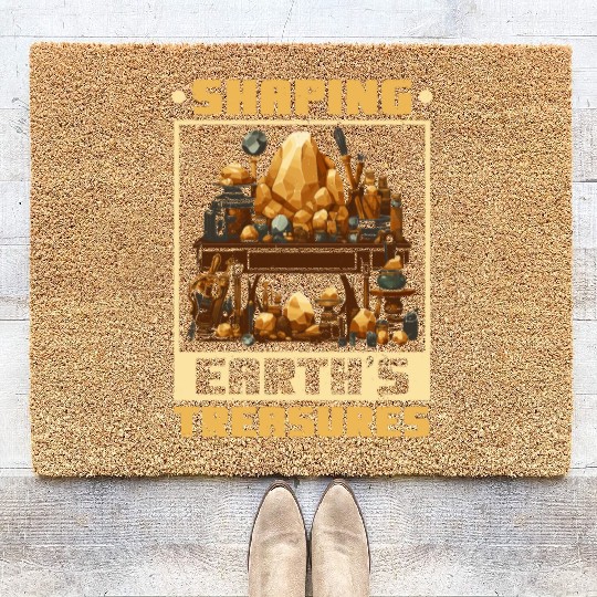 Lapidary Artist Gemstone Stone Collecting Stone Coir Doormats