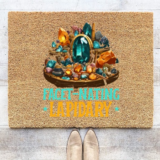 Lapidary Artist Gemstone Stone Collecting Stone Coir Doormats