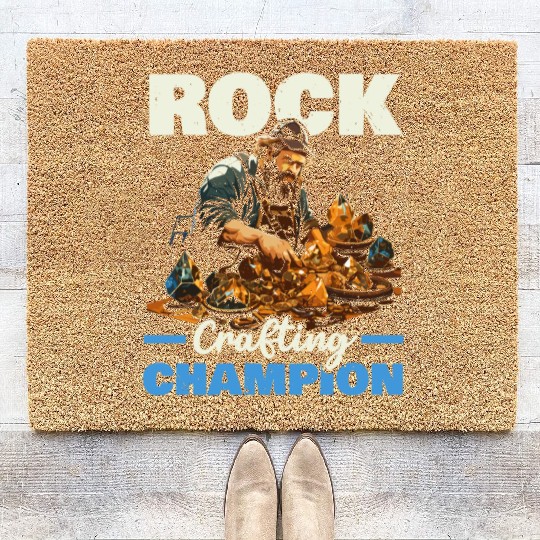 Lapidary Artist Gemstone Stone Collecting Stone Coir Doormats