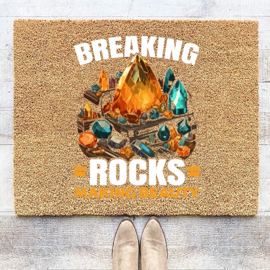 Lapidary Artist Gemstone Stone Collecting Stone Coir Doormats