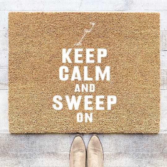 Metal detecting keep calm Coir Doormats