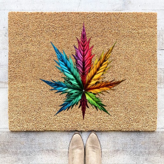 Spectrum Splendor: The Vivid Leaf Coir Doormats