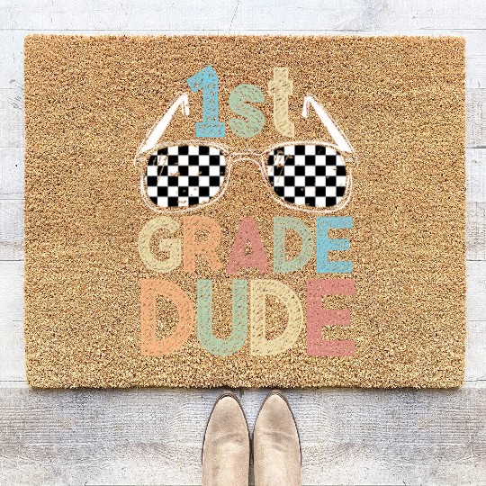 Kindergarten Teacher Funny Student 1st Graduation Coir Doormats