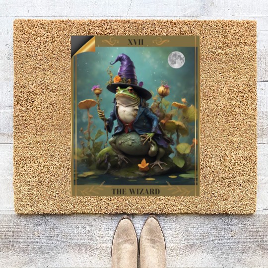 he Wizard Comfort Colors Oversized Coir Doormats, Frog Ta