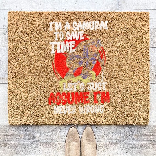 Fighter Martial Arts Fighter Katana Coir Doormats