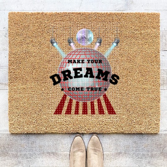 Make Your Dreams Come True with Disco Ball Design Coir Doormats