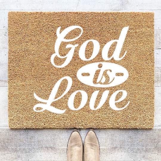 God Is Love Coir Doormats