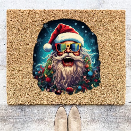 Joyful Santa's LOL Celebration Coir Doormats