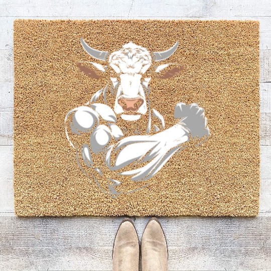 Workout Gym Cow Coir Doormats