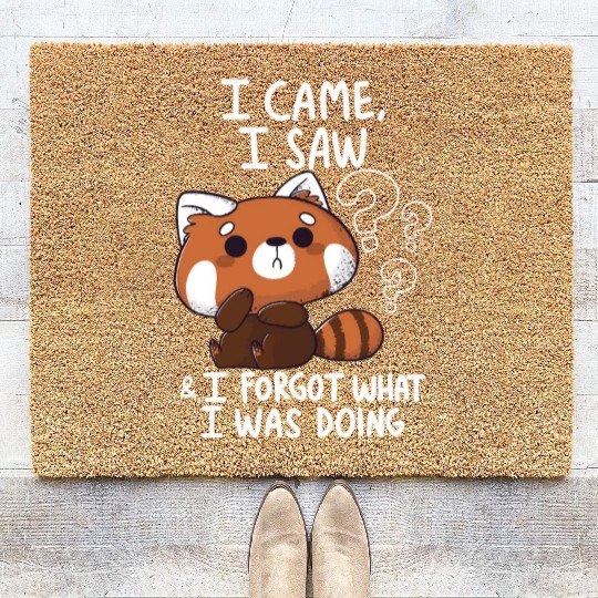 Forgetful Red Panda Coir Doormats