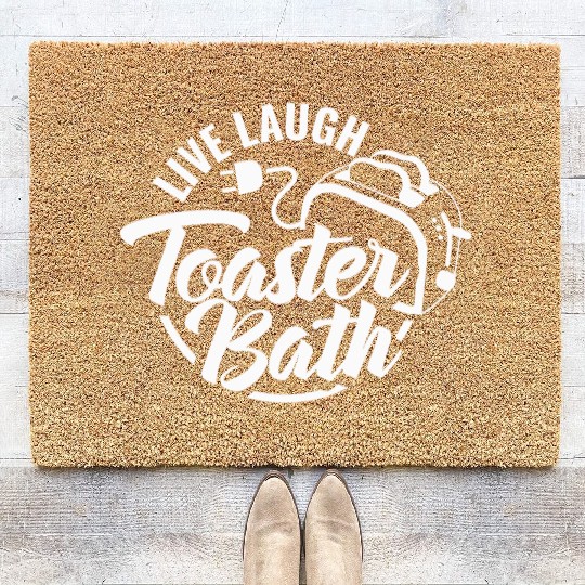 Live Laugh Toaster Bath 2 Coir Doormats