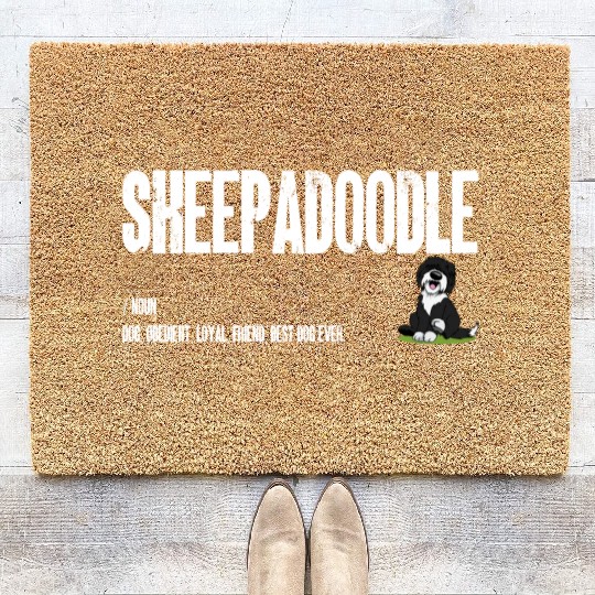 Sheepadoodle Dog Definition, Doodle Dog Noun Coir Doormats
